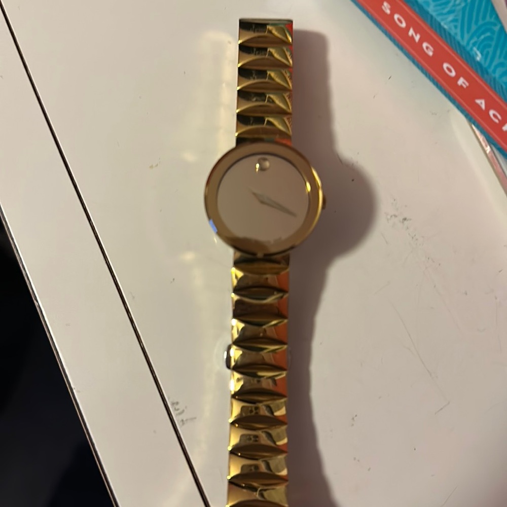 Movado Gold Watch Timeless Elegance in Accessories